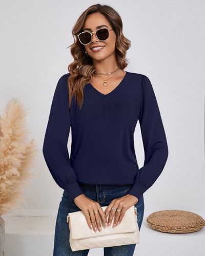 Flowy V-Neck Tunic Tops for Women: Casual & Dressy Styles