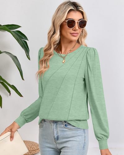 2025 Trendy Women's Puff Sleeve Long Dressy Tops