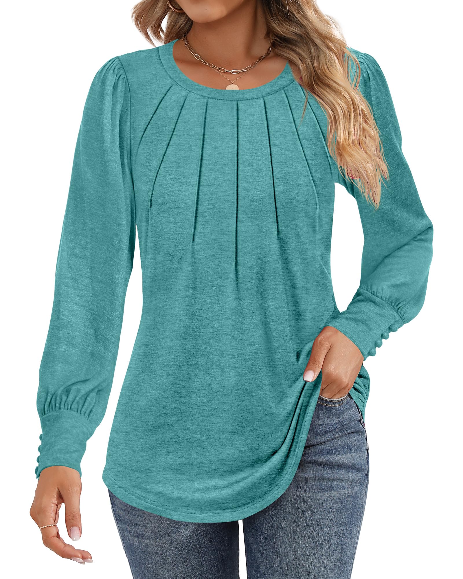 Trendy Long Sleeve Tunic Tops for Fashion Women